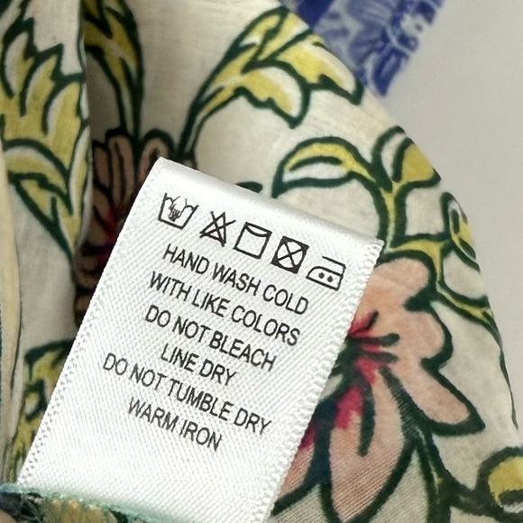 Aratta Dress Womens Large Green Floral Boho Maxi Off Shoulder Pockets - Picture 9 of 11